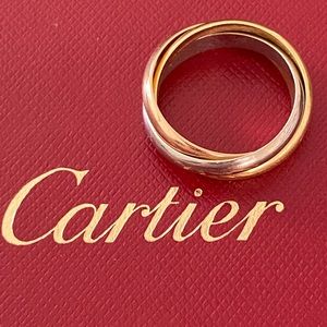 CARTIER TRINITY RING, CLASSIC, SIZE 8 1/4”